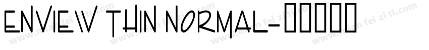Enview Thin Normal字体转换
